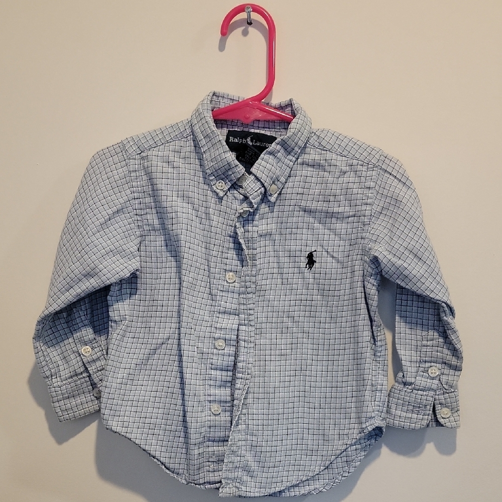 Ralph Lauren Kids Light Blue Plaid Shirt